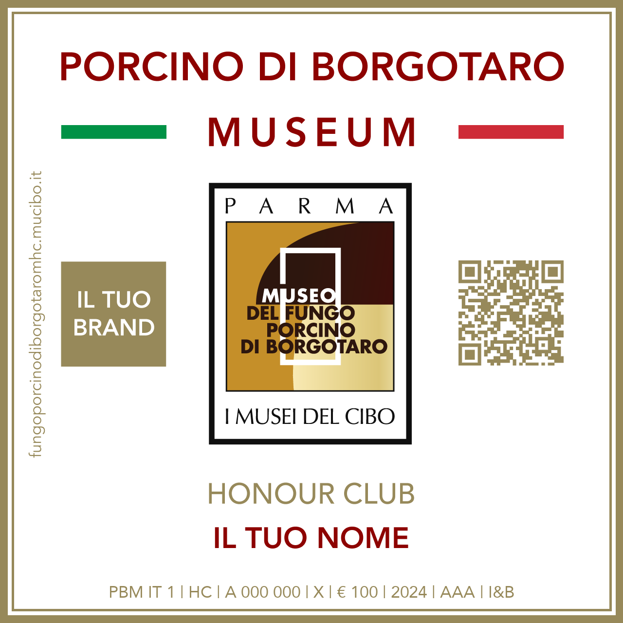 Fungo Porcino di Borgotaro Museum Honour Club - Token - IL TUO BRAND