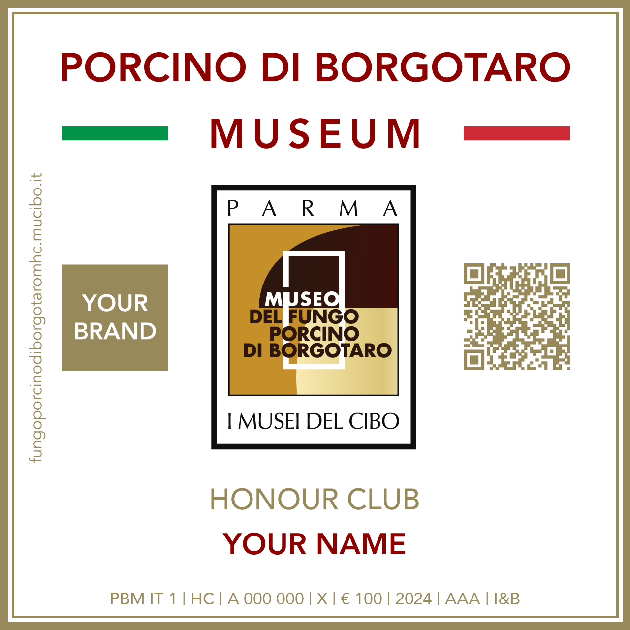 Fungo Porcino di Borgotaro Museum Honour Club - Token - IL TUO BRAND